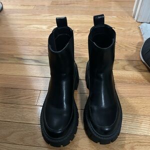 Black Chunky Ankle Boots